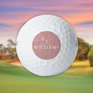 Balles De Golf Canons de golf personnalisés avec nom Rose Poussié