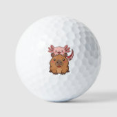 Balles De Golf Capybara Axolotl Kawaii Amoureux des Animaux Jour  (Recto)