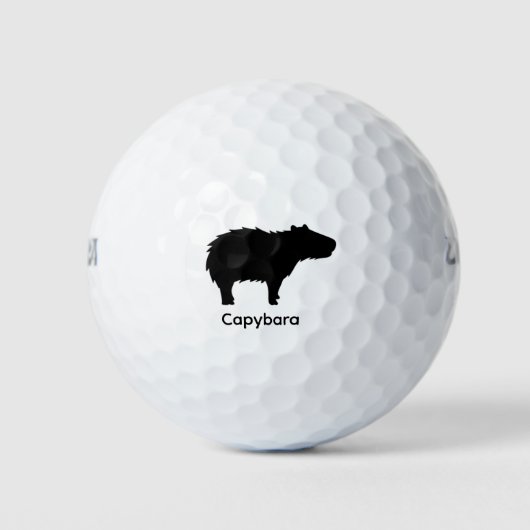 Balles De Golf Capybara Silhouette - Animal noir (Devant)
