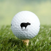 Balles De Golf Capybara Silhouette - Animal noir (T-shirt Insitu)
