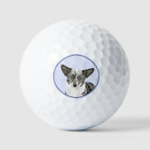 Balles De Golf Cardigan Welsh Corgi Peinture - Art Chien original