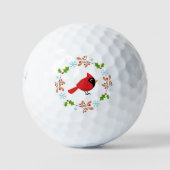Balles De Golf Cardinal Rouge Cardinal Cardinal aux Fleurs (Devant)