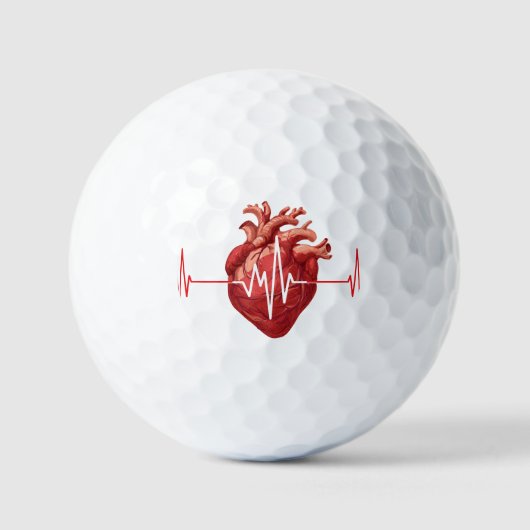 Balles De Golf Cardiologue Docteur en cardiologie Echo Design (Recto)