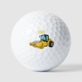 Balles De Golf Caricature à rouleaux de route