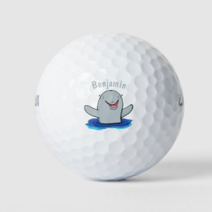 Balles De Golf Caricature adorable de marsouin