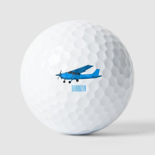 Balles De Golf Caricature d'avion à voilure fixe (Recto)