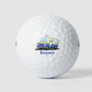 Balles De Golf Caricature de camion de glace joli