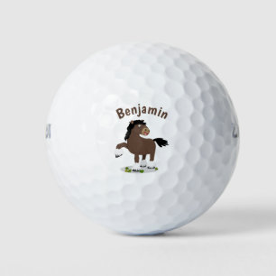 Balles De Golf Caricature de cheval de trait de Cute Clydesdale