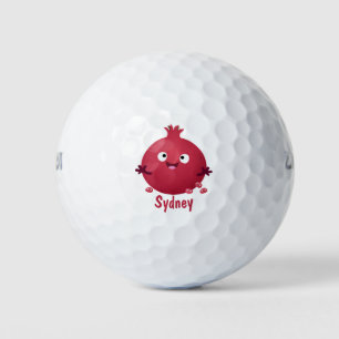 Balles De Golf Caricature de fruits à la grenade joyeux