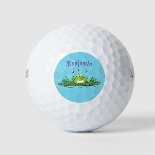 Balles De Golf Caricature de grenouille vert mignon (Devant)