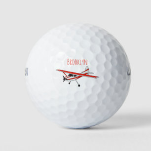 Balles De Golf Caricature de l'avion à train de vélo