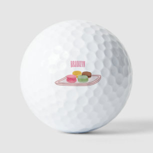 Balles De Golf Caricature de Macaron