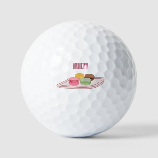 Balles De Golf Caricature de Macaron (Recto)