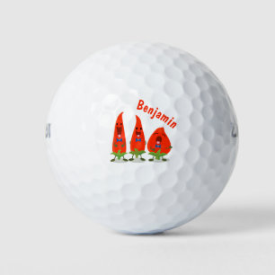 Balles De Golf Caricature de piments chantants mignons