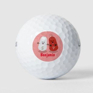 Balles De Golf Caricature de shakers de sel et de poivre de Cute