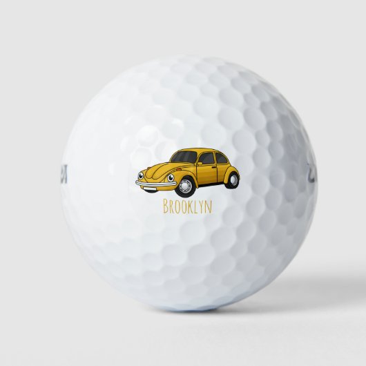 Balles De Golf Caricature de voiture classique (Devant)