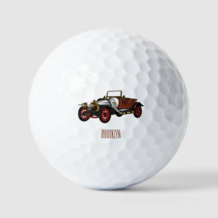 Balles De Golf Caricature de voiture classique 1920
