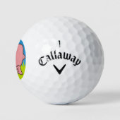 Balles De Golf Caricature d'éléphant rose (Logo)