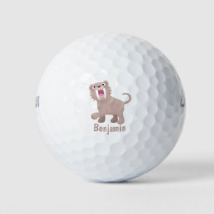 Balles De Golf Caricature du tigre mignon Saber Toothed Smilodon