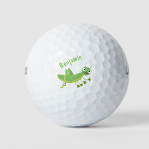 Balles De Golf Caricature d'une pâtisserie joyeux verte