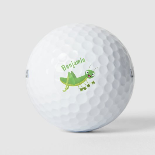 Balles De Golf Caricature d'une pâtisserie joyeux verte (Devant)