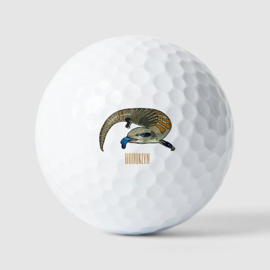 Balles De Golf Caricature en bleu (Recto)