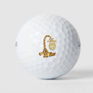 Balles De Golf Caricature Giraffe Cute Kawaii