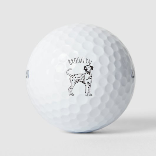 Balles De Golf Caricature pour chien dalmate (Devant)