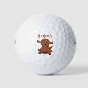 Balles De Golf Caricature pour chien de chiot joyeux