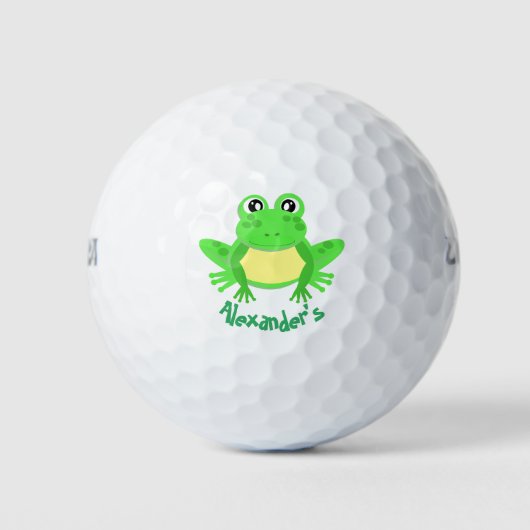 Balles De Golf Caricature vert Kawaii Frog (Devant)