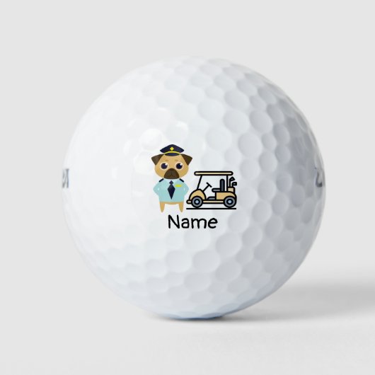 Balles De Golf CARLIN Dog Pilot Aviation Industrie avec voiturett (Devant)