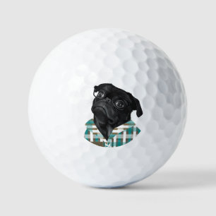 Balles De Golf Carlin noir adorable avec lunettes et chemise