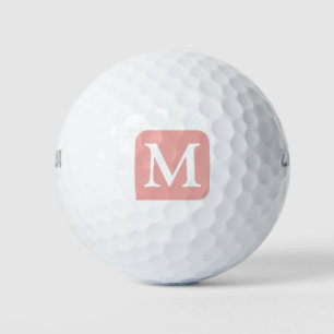 Balles De Golf carré rose avec sa propre initiale customisée
