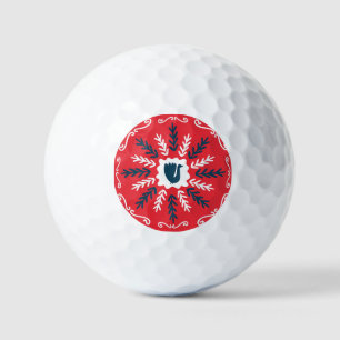 Balles De Golf Carrelage de Noël Folk Doodle Art