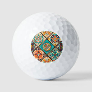 Balles De Golf Carrelage en patchwork coloré : Motifs islamiques.