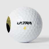 Balles De Golf CARSON ~ OR ET NOIR Design fractal ~ Unique (Logo)