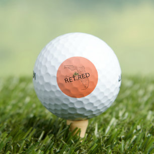 Balles De Golf Carte de la Floride à la retraite et palmier tropi