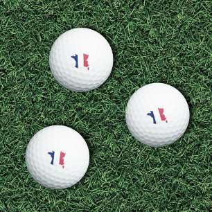 Balles De Golf Carte de la France avec drapeau français