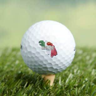 Balles De Golf Carte de la région rétro de l'Italie Marche Souven