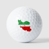 Balles De Golf Carte de l'Iran avec drapeau et emblème (Recto)