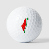 Balles De Golf Carte de Palestine Watermelon Symbole de la libert (Recto)