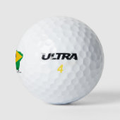 Balles De Golf carte du drapeau brésilien (Logo)