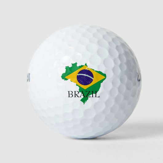 Balles De Golf carte du drapeau brésilien (Devant)