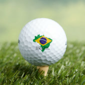 Balles De Golf carte du drapeau brésilien (T-shirt Insitu)