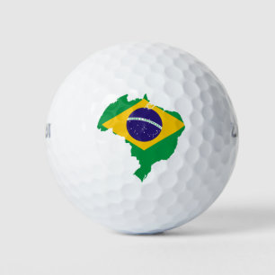 Balles De Golf carte du drapeau brésilien
