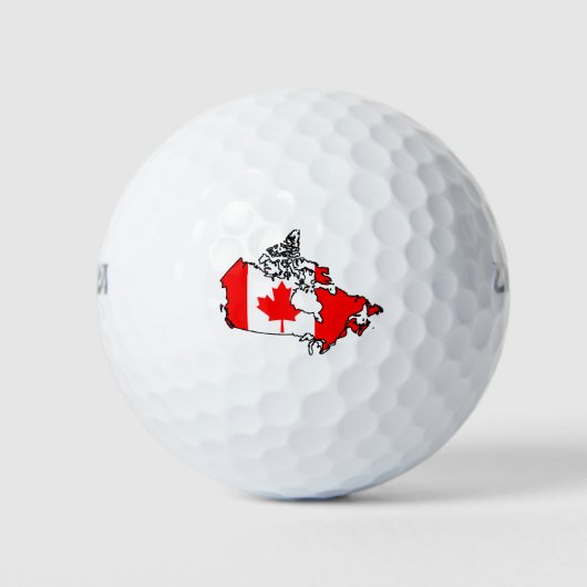 Balles De Golf carte du drapeau du canada (Devant)