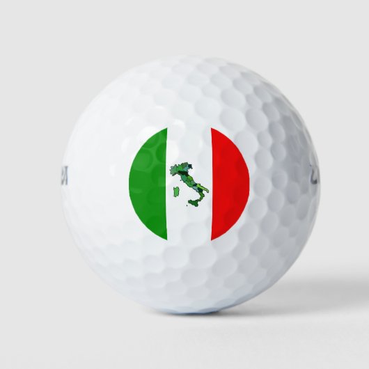 Balles De Golf Carte verte de l'Italie et drapeau italien (Devant)