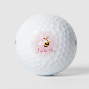 Balles De Golf Carton d'abeille mignon rose rose douce fille