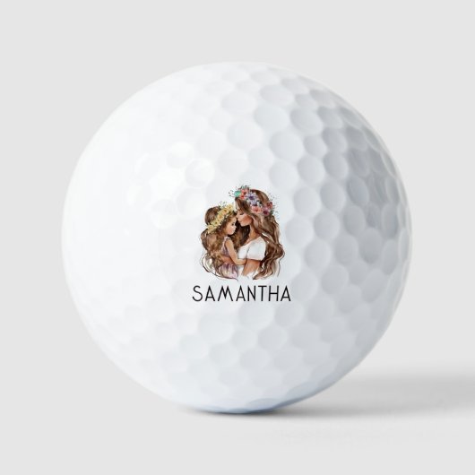 Balles De Golf Caution adorable mère et fille (9) (Recto)