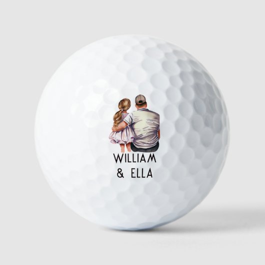 Balles De Golf Caution père et fille (13) (Recto)
